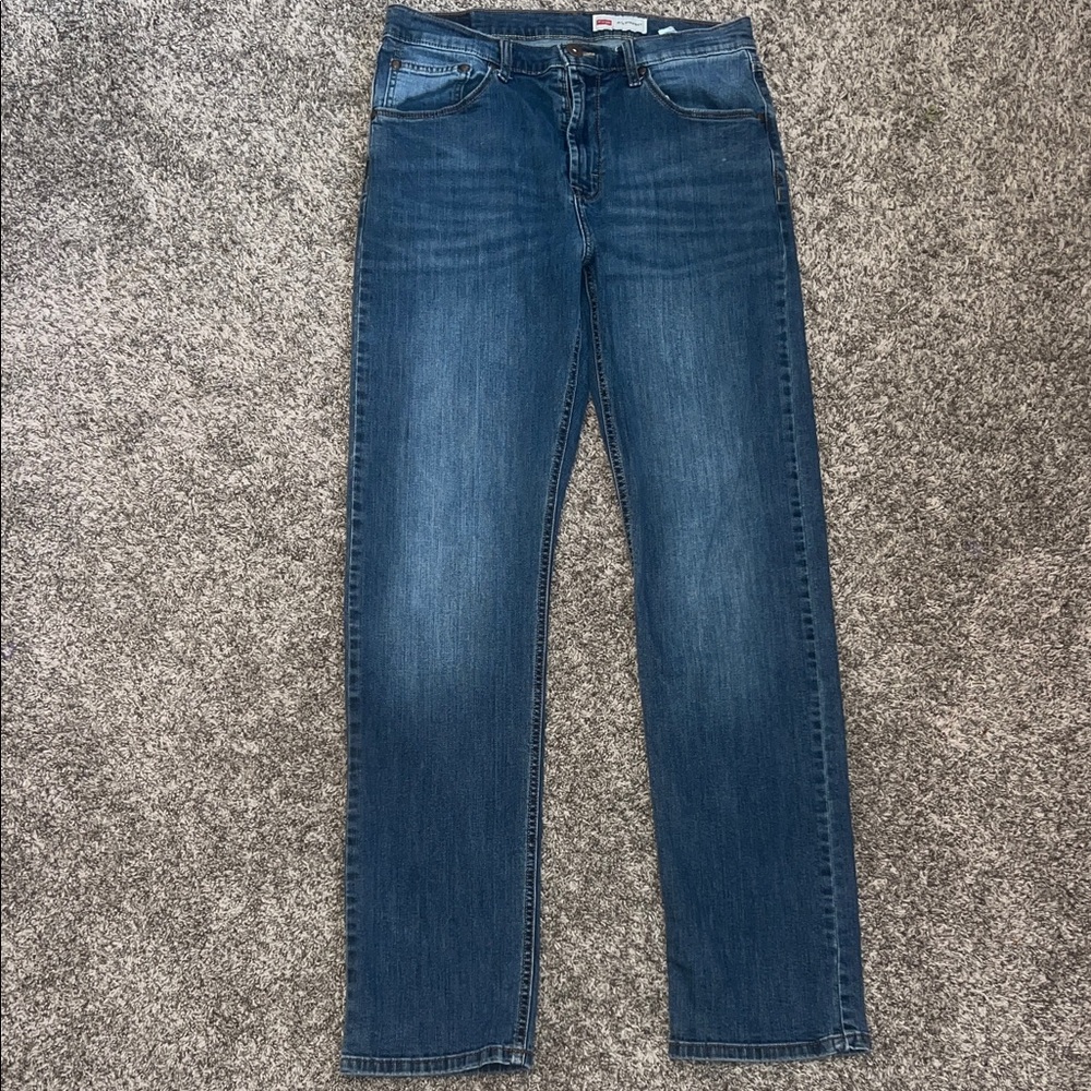 Wrangler Men's Dark Blue Slim Straight Jeans